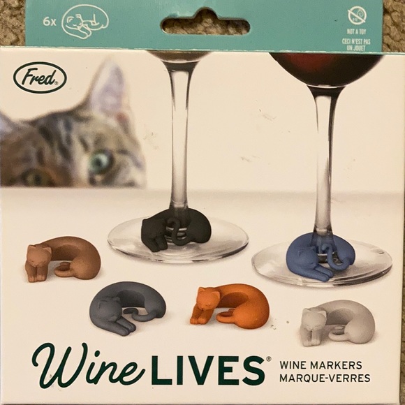 Dachshund Winer Dogs or Cat Wine Lives Wine Markers - Picture 7 of 8